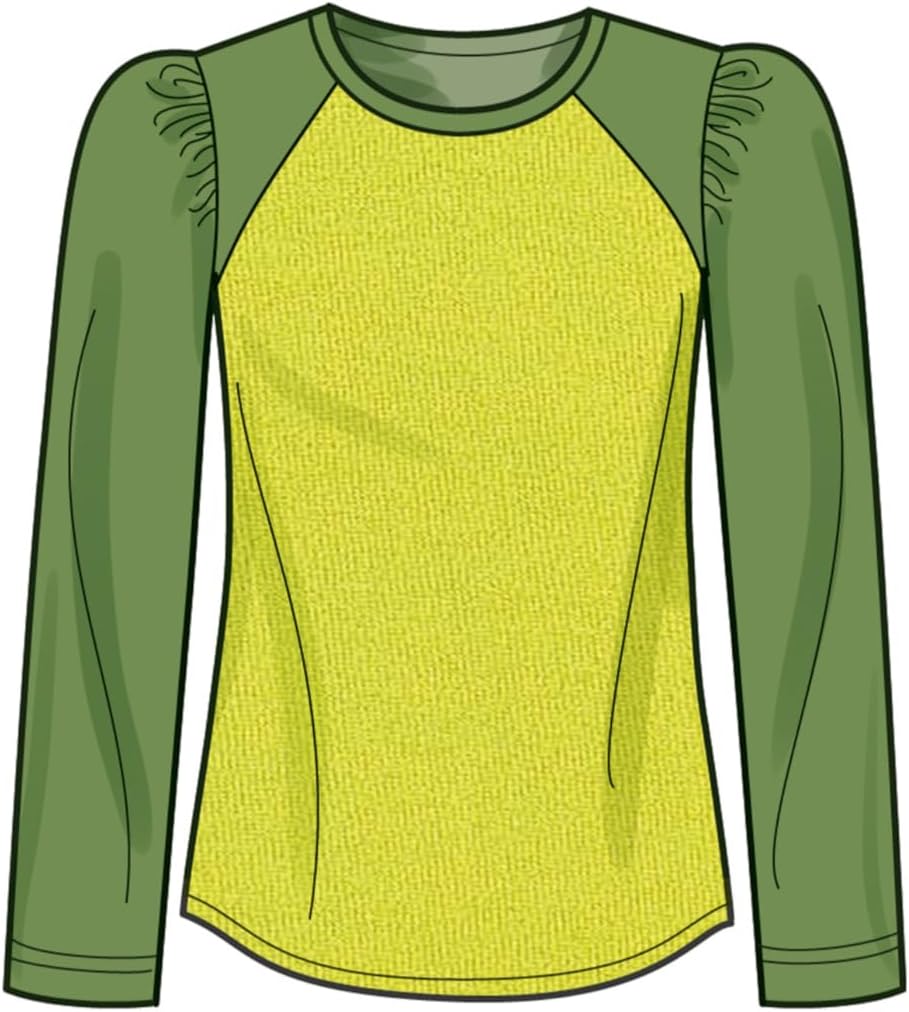 Simplicity Misses’ Knit Tops Kit de patrón de costura, código S9645, tallas XS-S-M-L-XL-XXL, multicolor