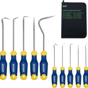 Juego de 10 piezas de púas y ganchos, juego de herramientas de precisión a presión, mini ganchos extractores para auto sello de aceitejunta tórica, Juego de 10 piezas de púas y ganchos, juego de herramientas de precisión a presión, mini ganchos extractores para auto sello de aceitejunta tórica,