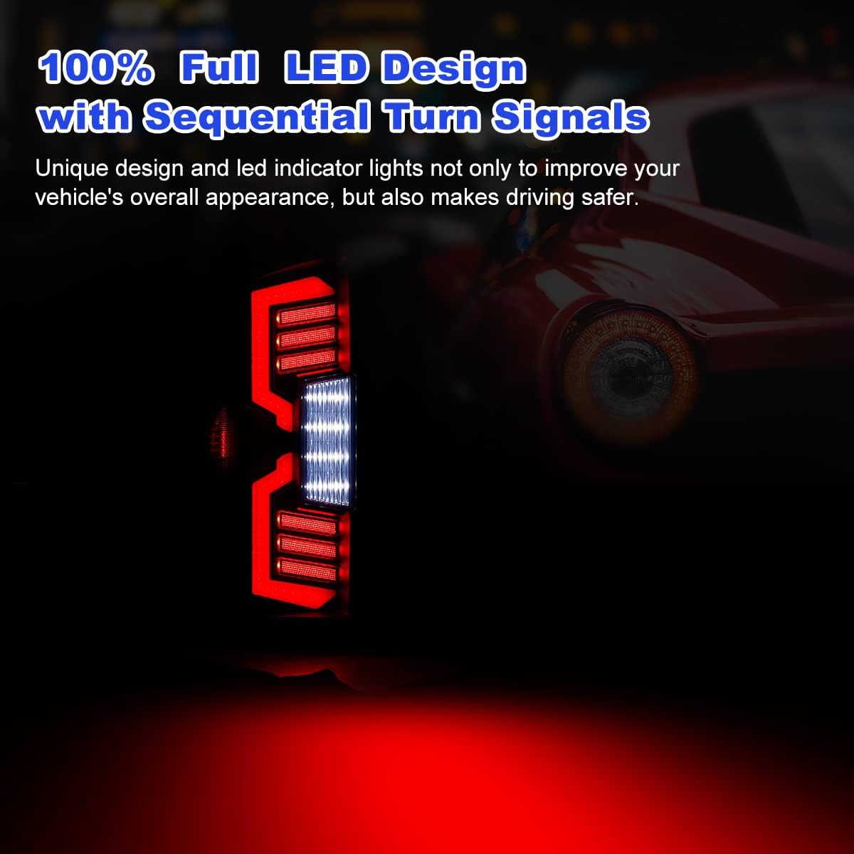 Luces traseras secuenciales LED para Dodge Ram 1500 2002-2006 y Dodge Ram 2500  3500 2003-2006, conjunto de luces traseras LED completas con señales