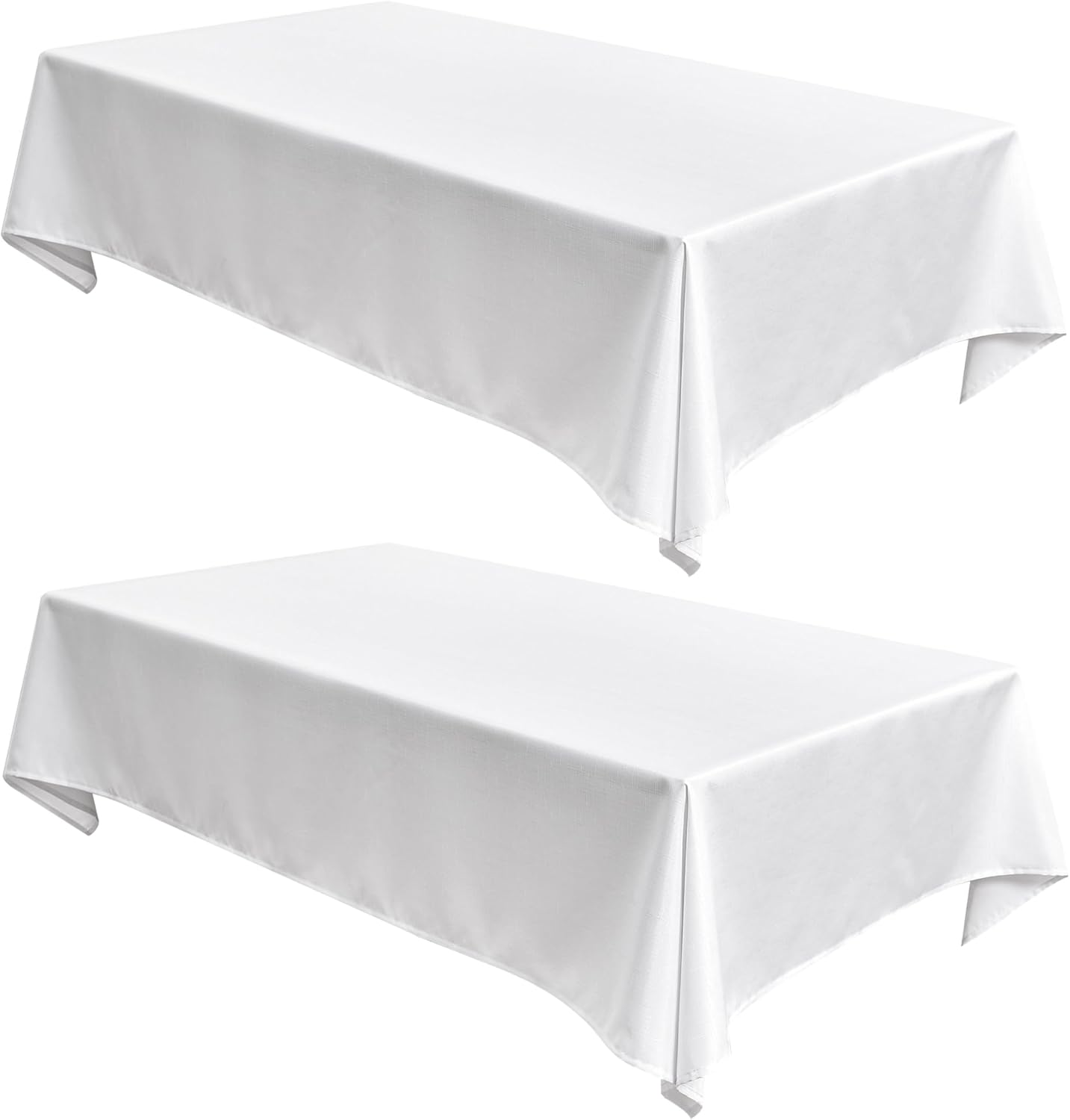 Fitable Manteles rectangulares de lino sintético de 60 x 102 pulgadas, paquete de 2 manteles texturizados para mesas de 6 pies, fundas de mesa de