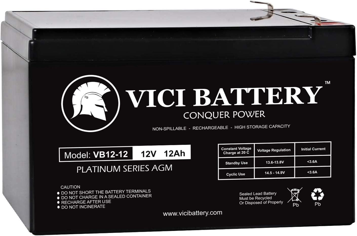 VICI Battery 12V 12AH Replaces Kidde Aries Intelligent Control Unit – 10 Pack Brand Product