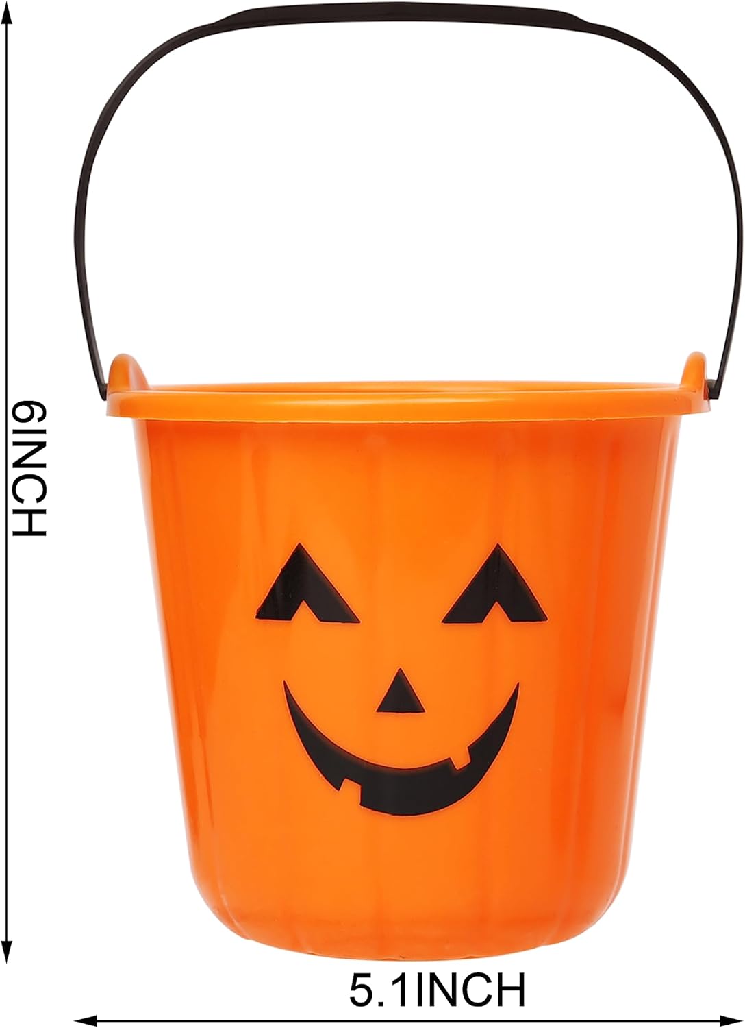 Triumpeek Cubos de calabaza de Halloween, 12 cubos de Halloween Jack O Lantern, cubo de truco o trato, cubos portátiles de plástico para calabaza