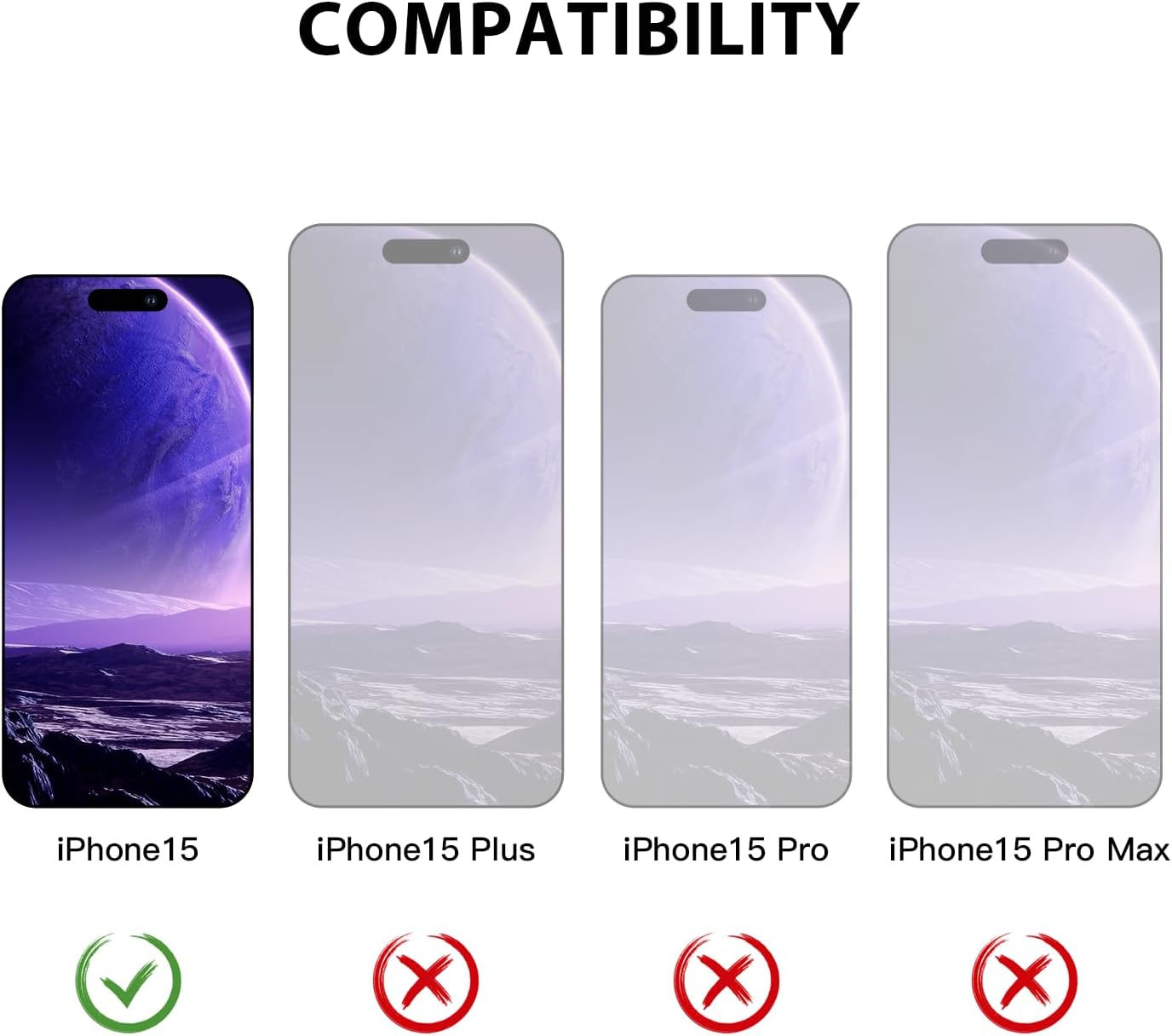 ZUSLAB Funda con ranura para tarjetero compatible con Apple iPhone 15 de 6.1 pulgadas 2023, funda tipo cartera para teléfono con 1 protector de