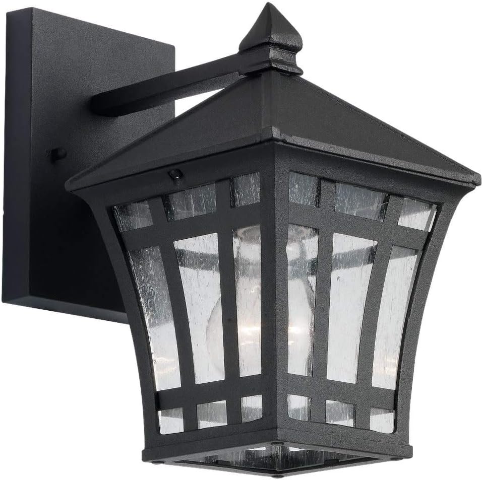 Sea Gull Lighting 88131-12 Herrington – Farol exterior de pared para exteriores, uno – ligero, negro