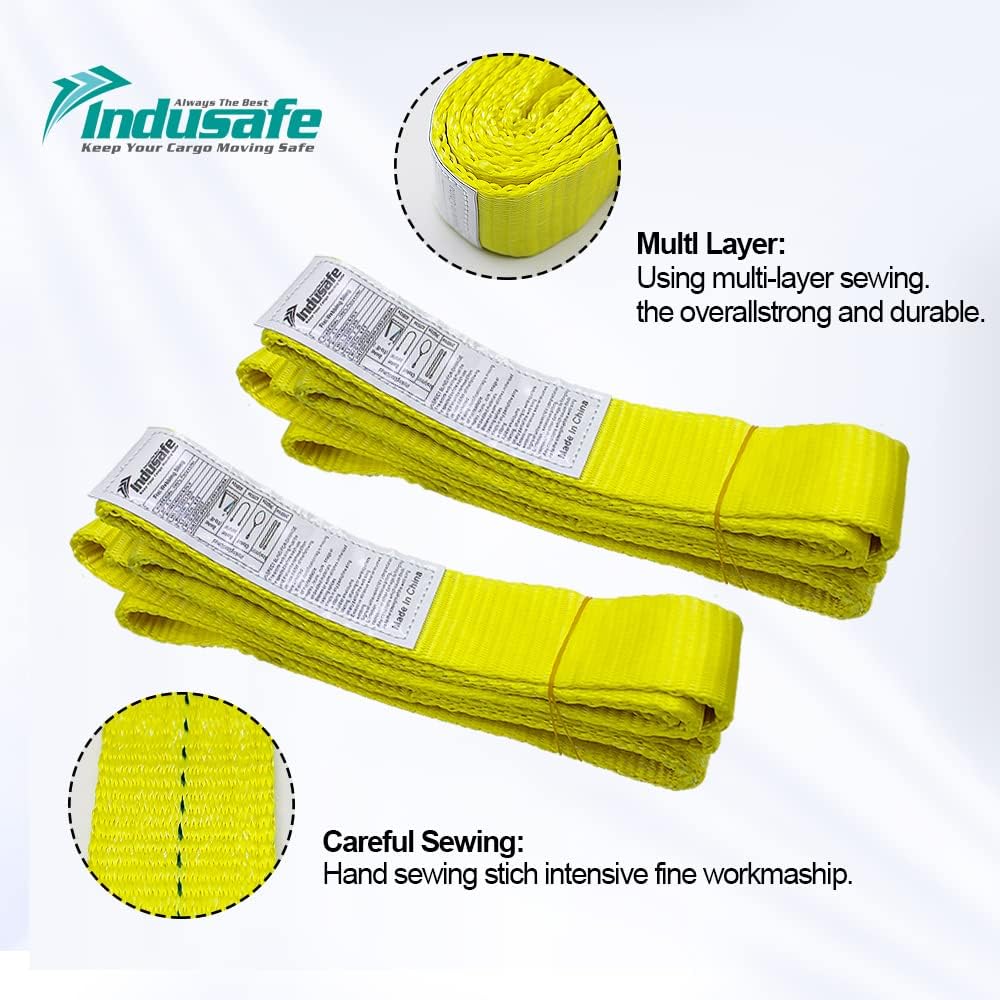 Paquete de 3 correas de elevación móviles de 1″ x 6’Rigging Sling Industrial Web Sling 3100LBS 51