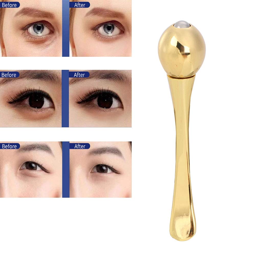 Palitos de masaje de crema para ojos, aplicador de crema de ojos de aleación de zinc, antiarrugas, alivio de fatiga ocular, palo de masaje para