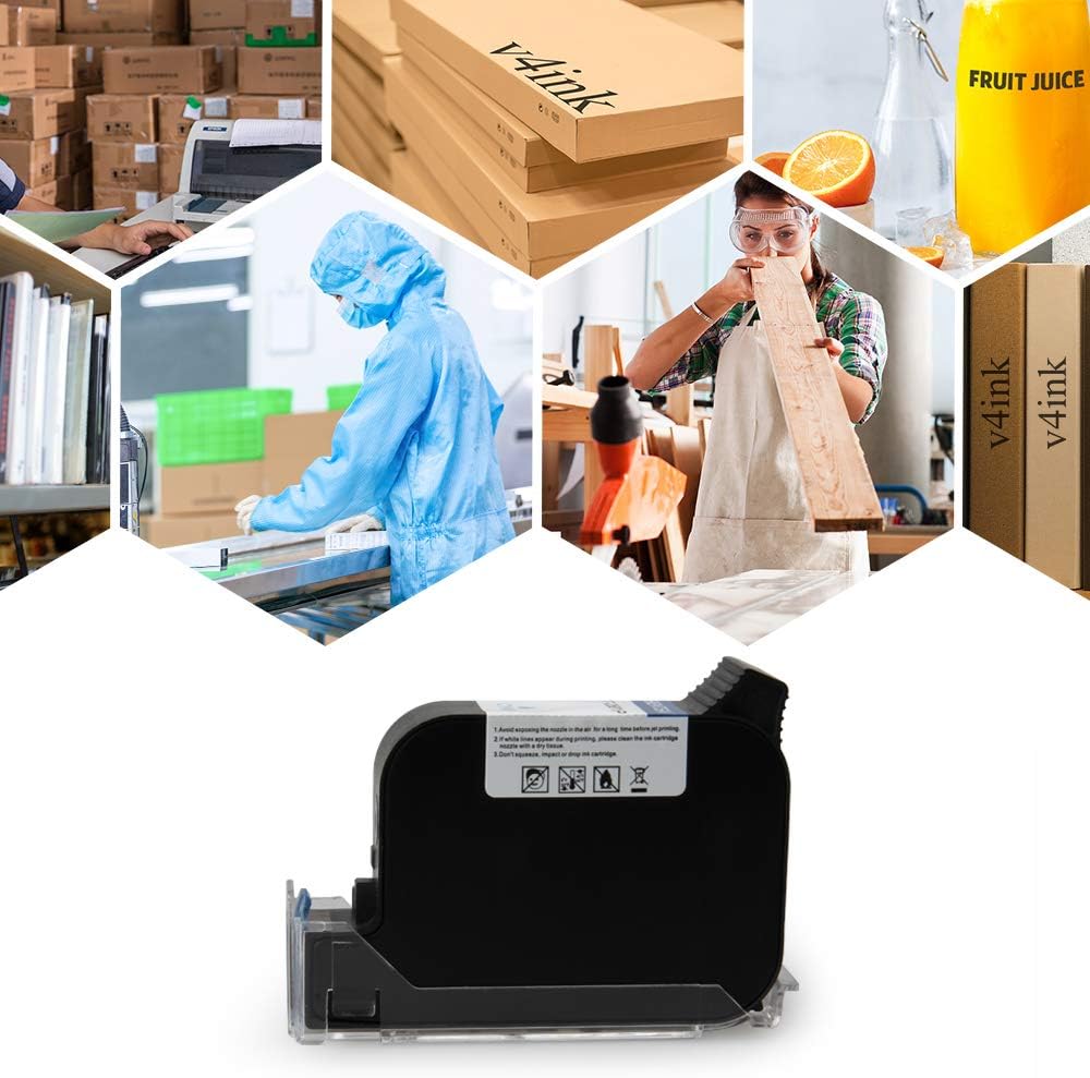 v4ink Cartucho de tinta de secado rápido solvente original BT-2583P compatible con impresora de inyección de tinta portátil BENTSAI BT-HH6105B2