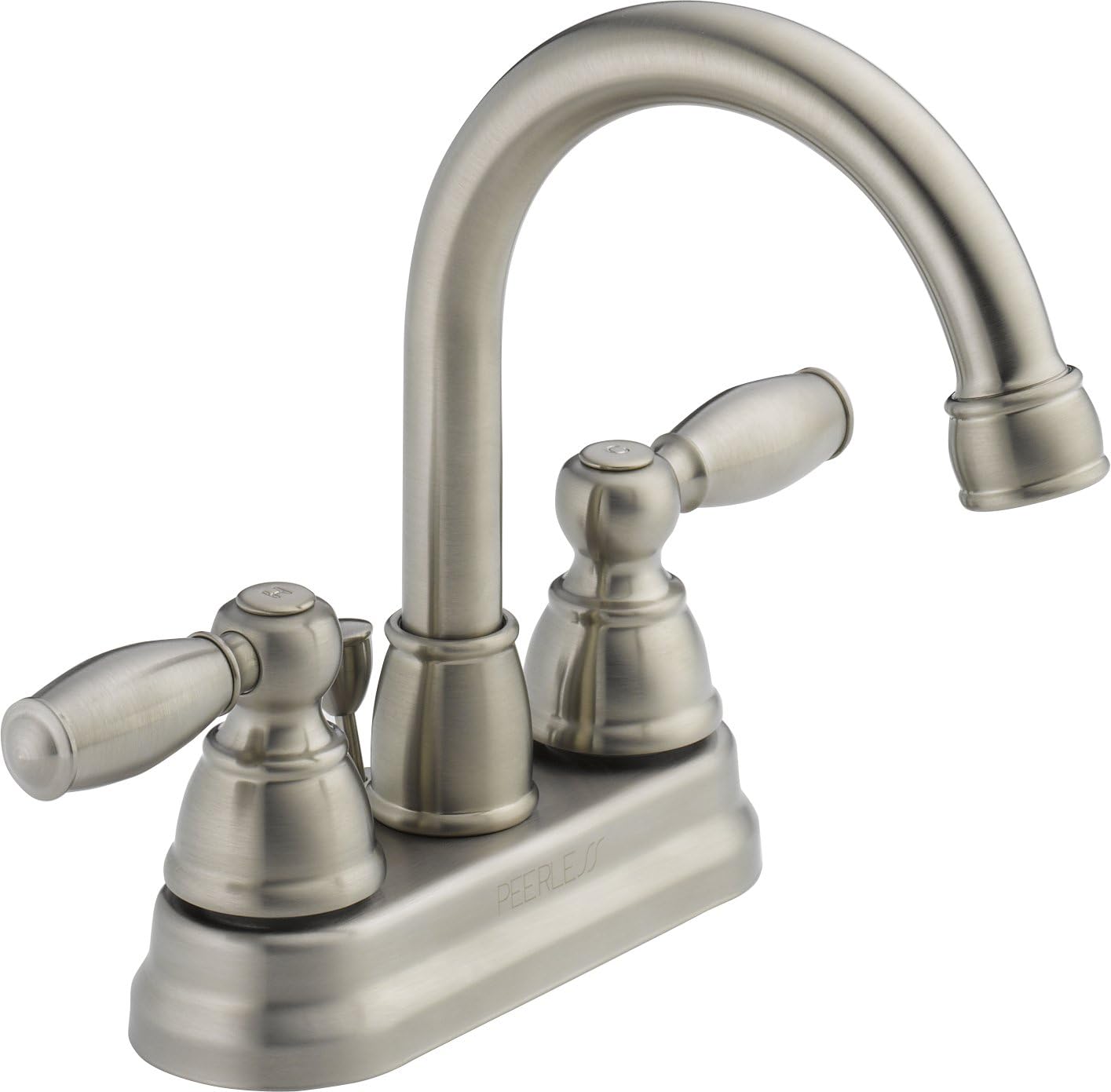 DELTA FAUCET Peerless Claymore P299685LF-BN – Grifo de lavabo de baño de níquel cepillado, montaje de drenaje emergente, níquel cepillado
