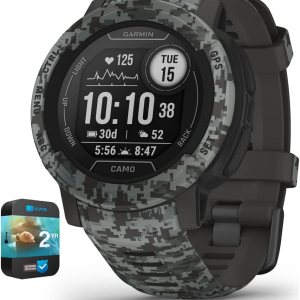 Garmin 010-02626-13 Instinct 2 Camo Edition GPSRastreador de fitness Graphite Camo Bundle con paquete de protección mejorada CPS de 2 años Garmin 010-02626-13 Instinct 2 Camo Edition GPSRastreador de fitness Graphite Camo Bundle con paquete de protección mejorada CPS de 2 años