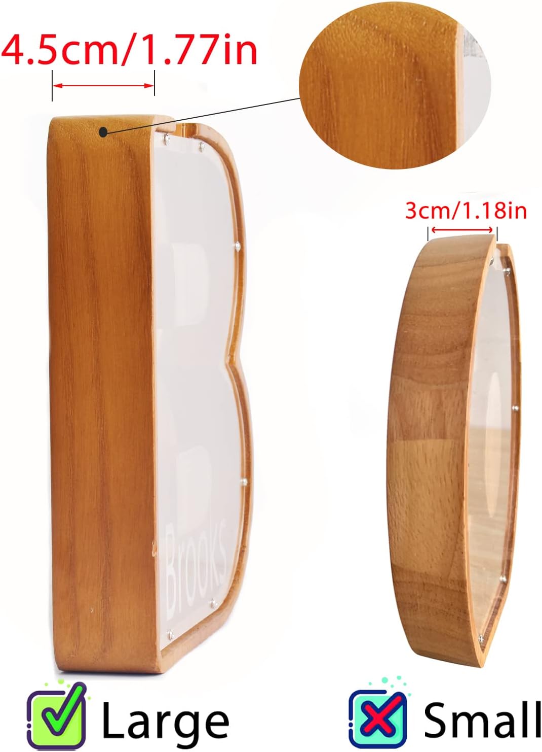 Alcancía de letras de madera grande personalizada, banco de letras para niños, personalizado con nombre personalizado, se puede utilizar como regalo