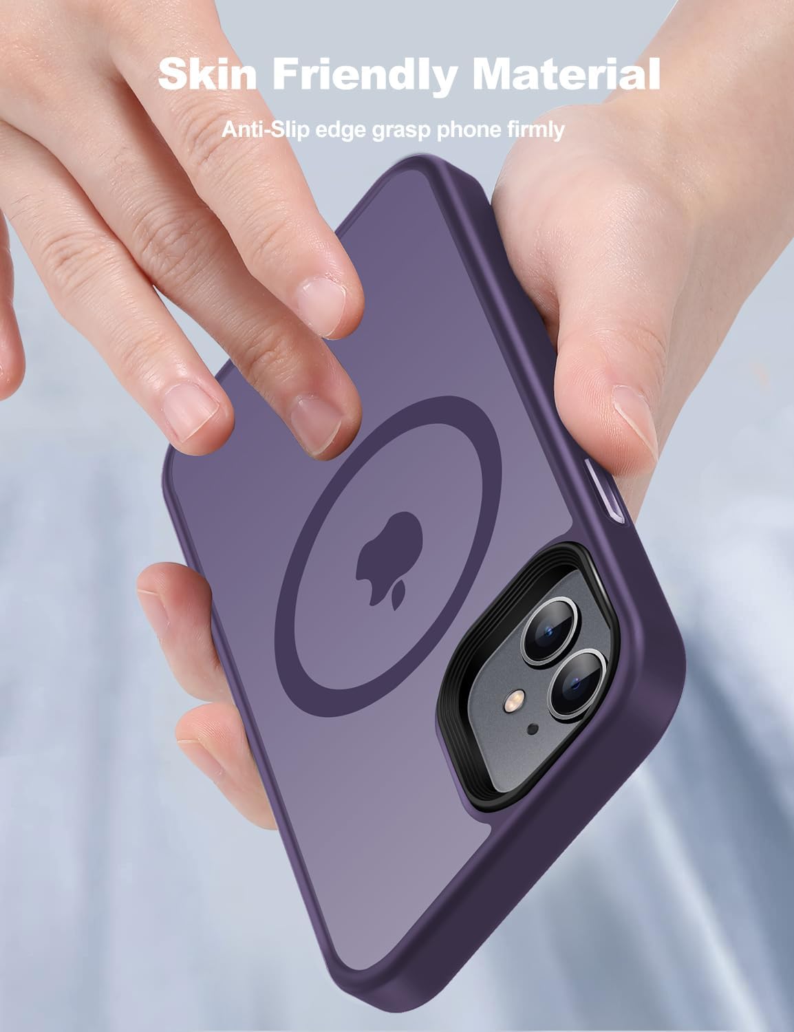 Tigowos Funda con diseño diseñado para iPhone 12 y iPhone 12 Pro, compatible con MagSafe de 10 pies, resistente a las caídas, sensación de piel