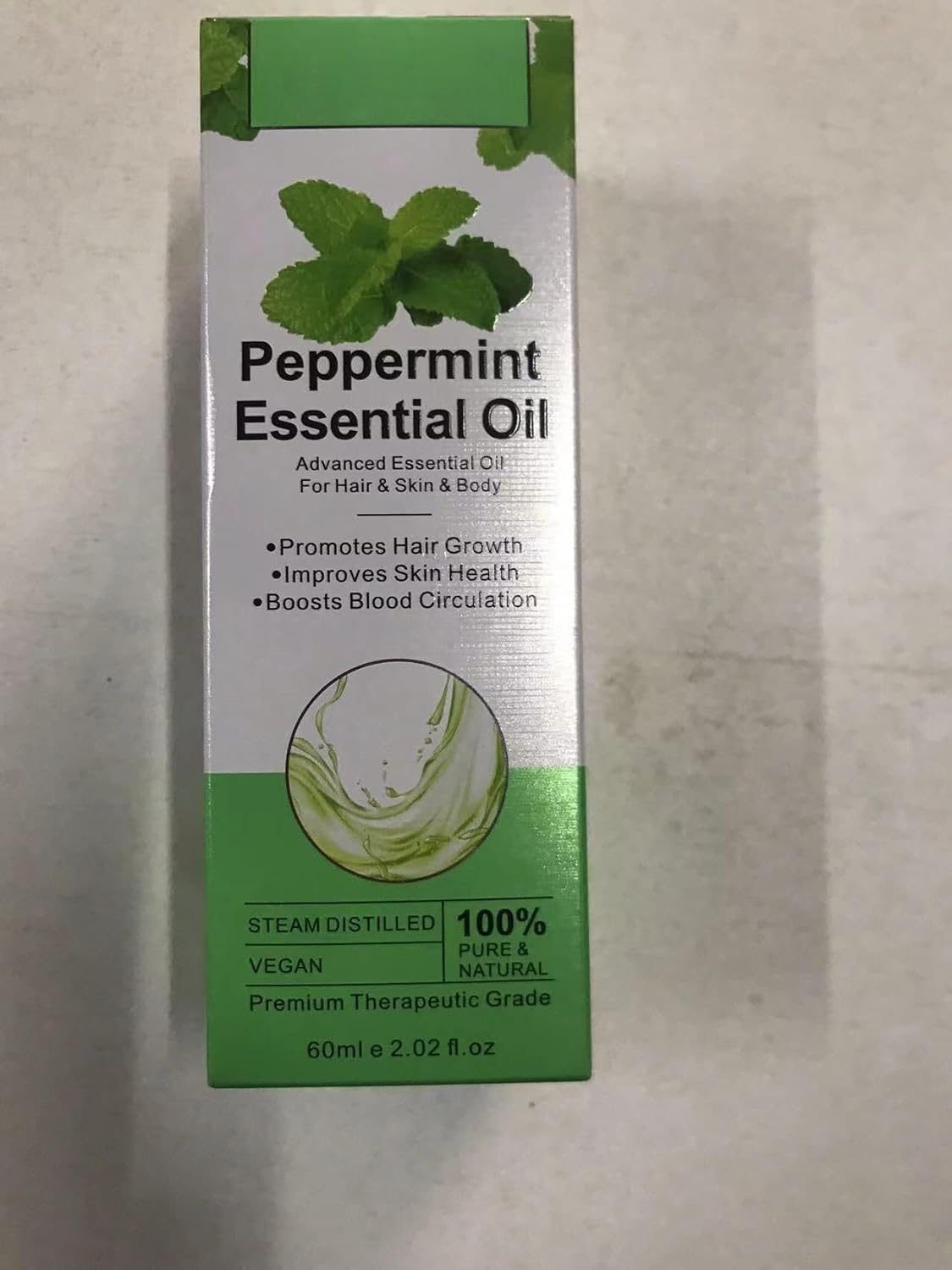 SHIFAKOU Aceite esencial de menta de 2 onzas, aceite de menta para cabello, piel y cuerpo, 100% puro y natural, aceite de menta para difusor,