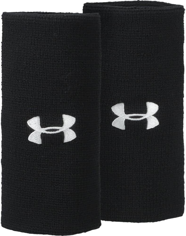 Under Armour Paquete de 2 pulseras de rendimiento para adultos de 6 pulgadas