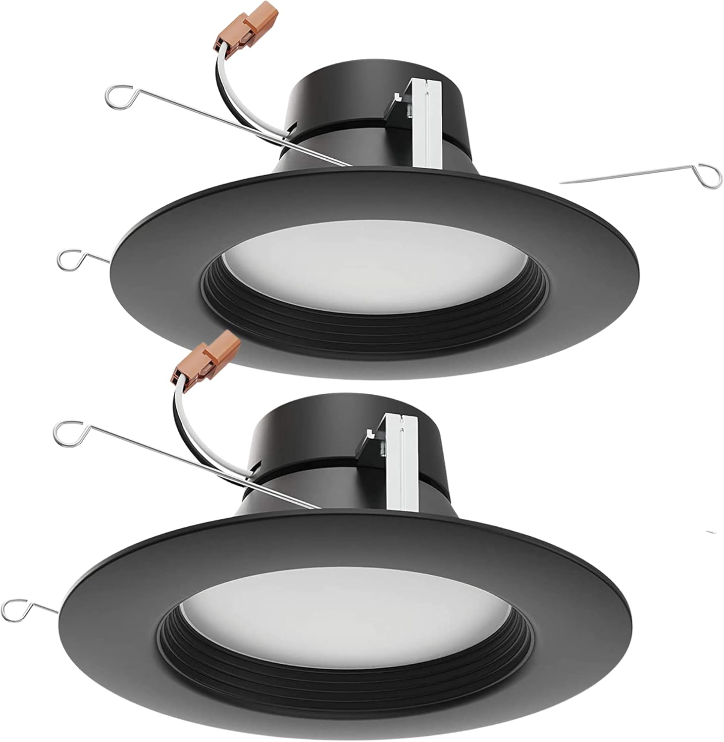 Satco S11835, 9 vatios retrofit LED Downlight 5 a 6 pulgadas Cct seleccionable 120 voltios regulable acabado negro para el hogar, oficina,