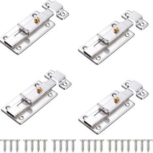 Pestillo automático de acero inoxidable con resorte para puerta y ventana, cierre deslizante con hebilla, cerradura deslizante de acero inoxidable, Pestillo automático de acero inoxidable con resorte para puerta y ventana, cierre deslizante con hebilla, cerradura deslizante de acero inoxidable,