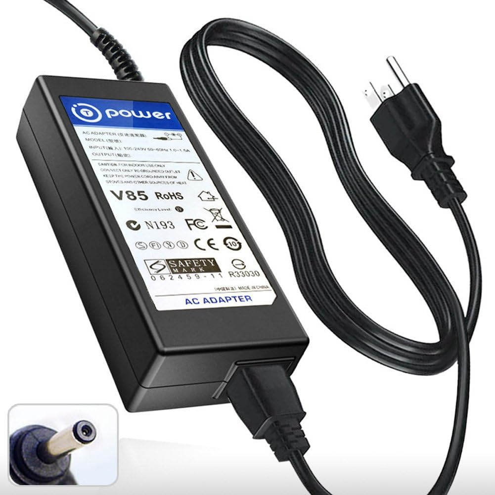 T-Power Cargador de 19 V para ASUS de doble banda RT-N66U RT-N65U RT-AC66U RT-AC68U RT-AC68W RT-AC68P RT-AC68R N750 N900 AC1750 AC1900 Gigabit Wi-Fi