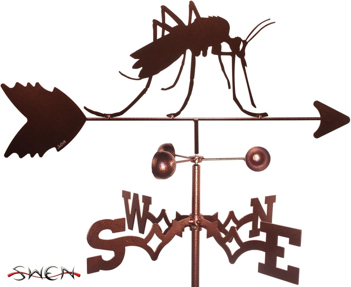 SWEN Products Hecho a mano Mosquito Insect Flat Post Mount Veleta  Nuevo