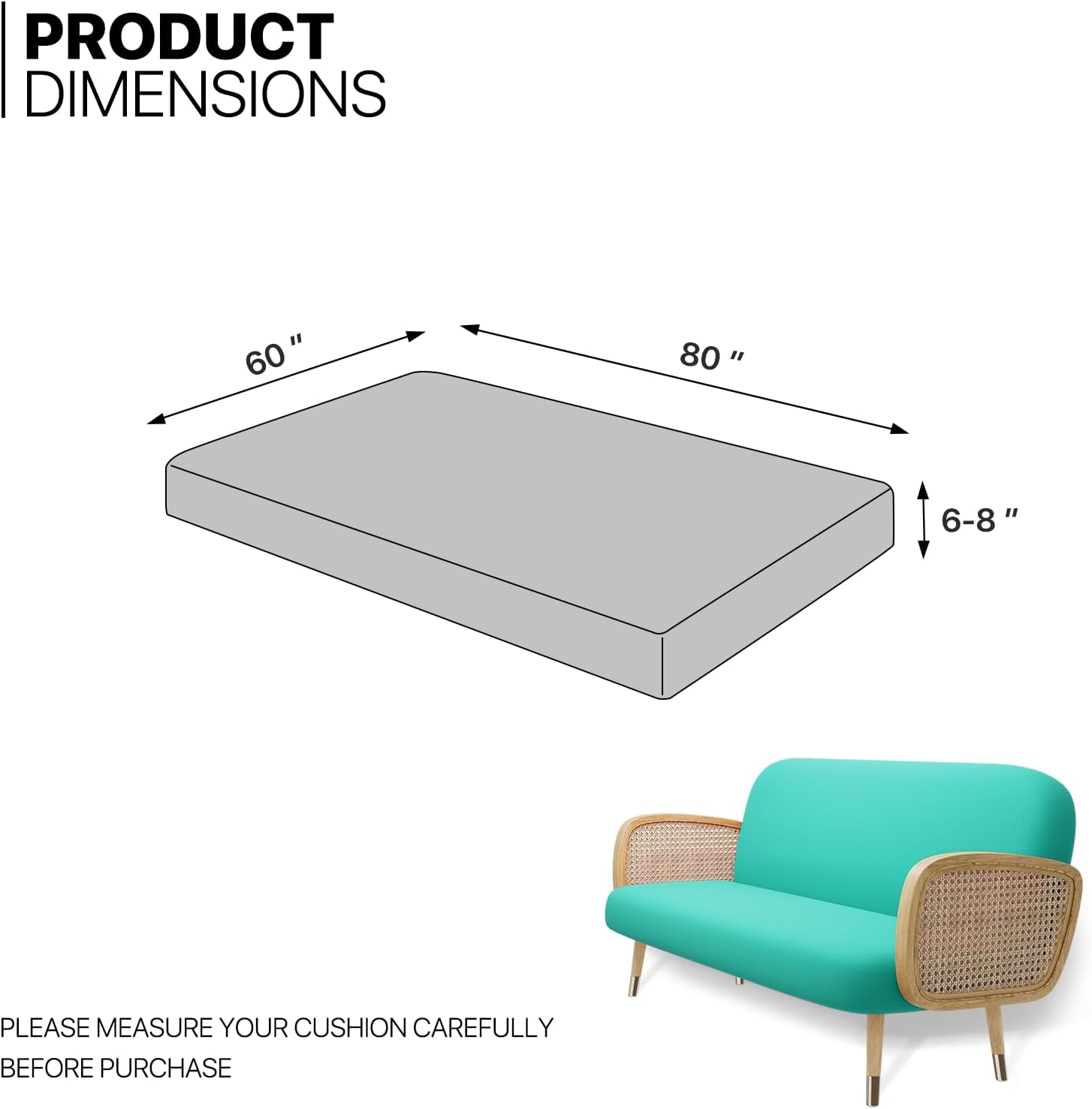 MoNiBloom Funda para futón de tamaño Queen, elástica, sin brazos, funda para sofá sin brazos, protector de muebles, duradera y lavable, con