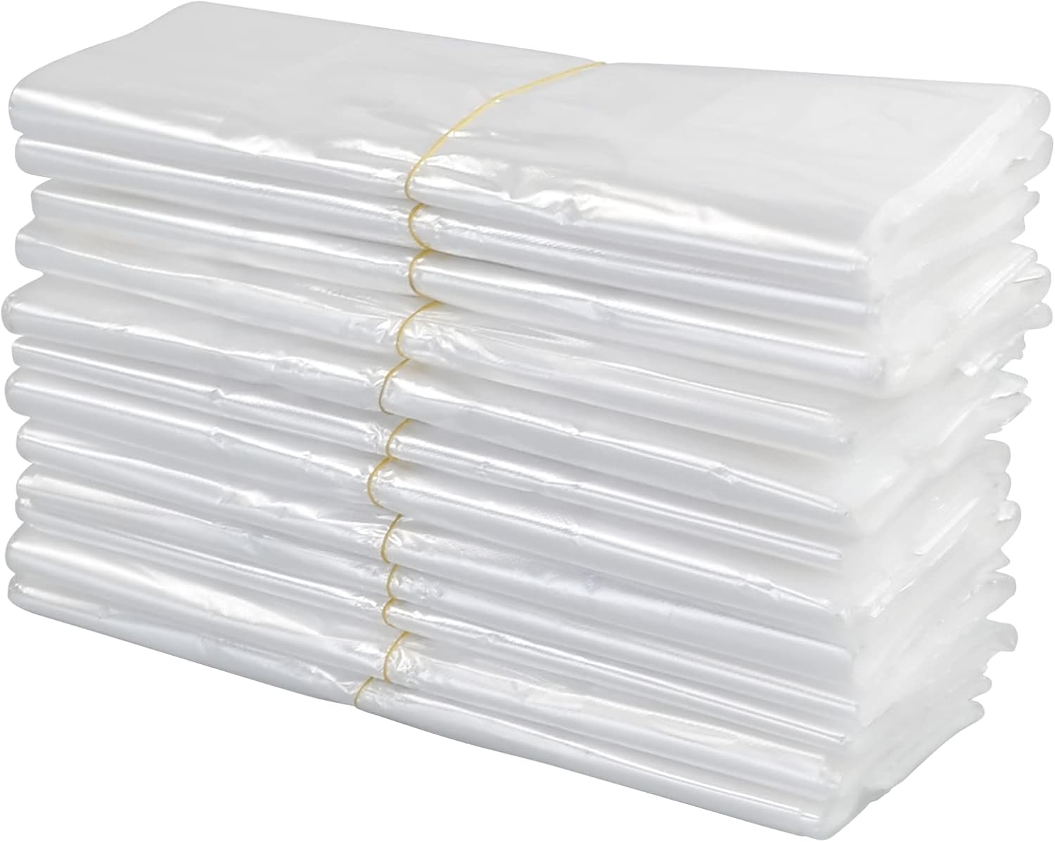 480 bolsas de plástico para camisetas con asas, bolsas de comestibles reutilizables, transparentes