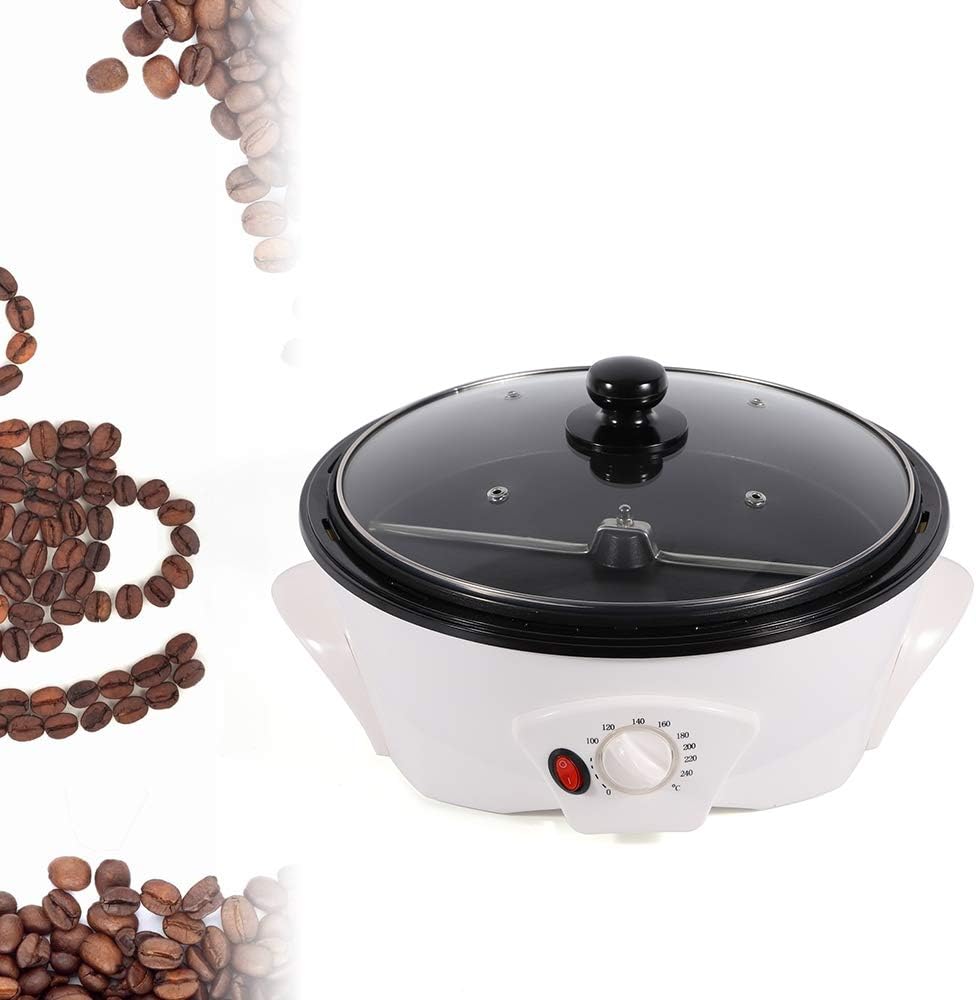 Tostador de granos de café comercial de 110 V 1200 W, máquina eléctrica de tostado de granos de café, nueces, maní, anacardos, tostador de granos de