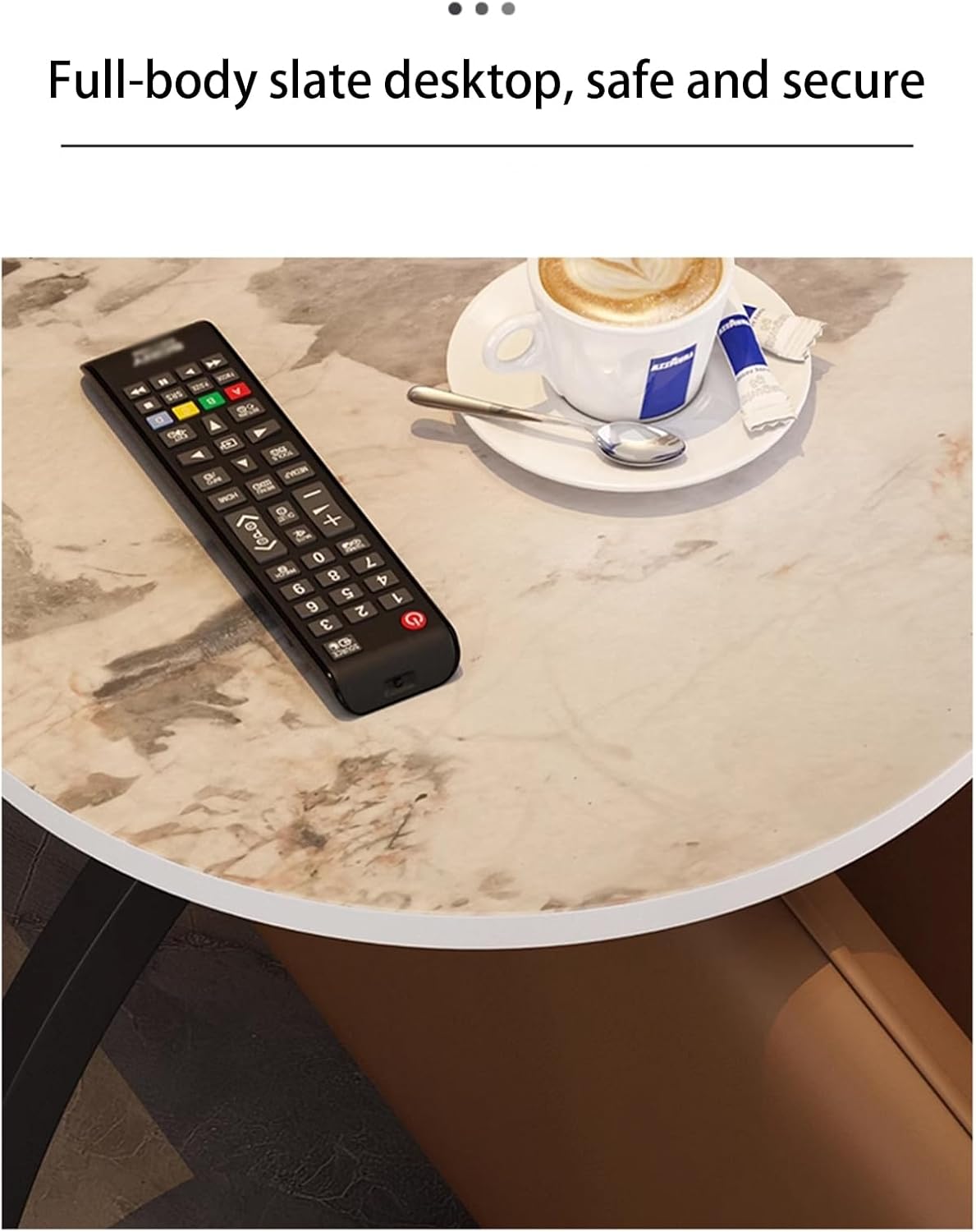 HASMI Mesa auxiliar funky, mesa auxiliar para sofá, mesa auxiliar en forma de C para sofá, sofá y cama, mesa de escritorio grande en C para sala de