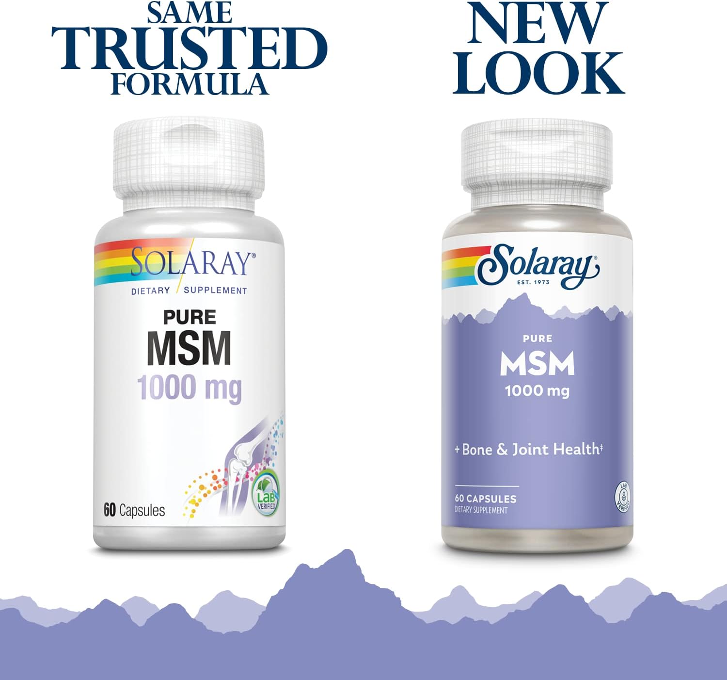 SOLARAY Cápsulas Pure MSM, 1000 mg, 60 unidades - Imagen 3