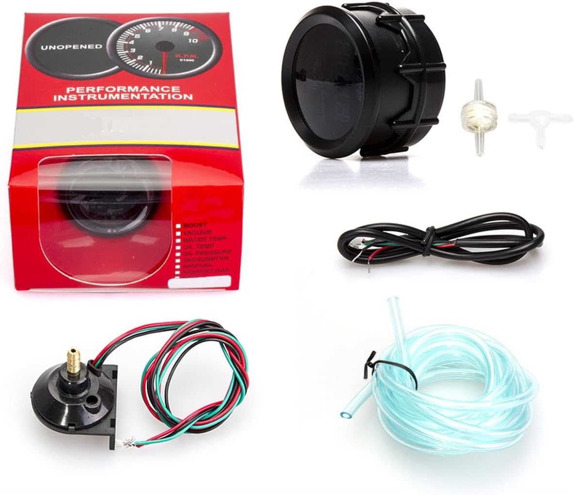 Barra de medidor digital para coche, kit de medidor universal, 2 pulgadas 2.047 in y pantalla de luz LED azul