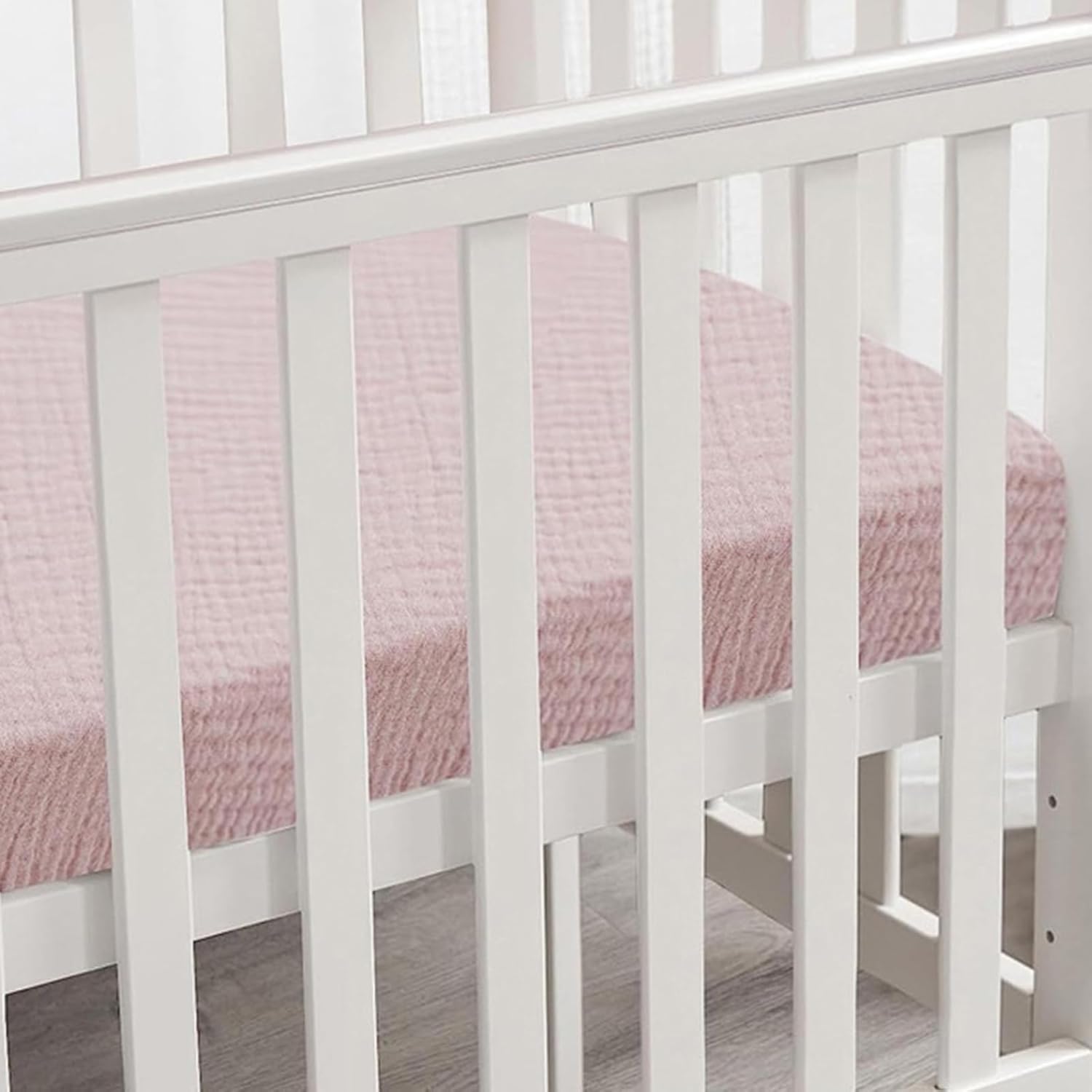 Sábanas de cuna de algodón, sábana bajera para cuna, cómoda funda de cama de algodón, suave y suave, color rojo azufaifo