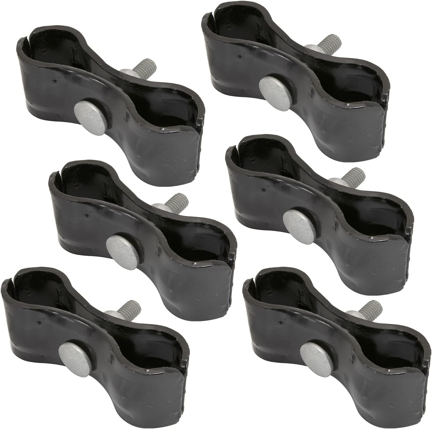 Juego de abrazaderas de panel de valla temporal de acero galvanizado recubierto de polvo negro de 1-38 pulgadas con accesorios para alambre soldado