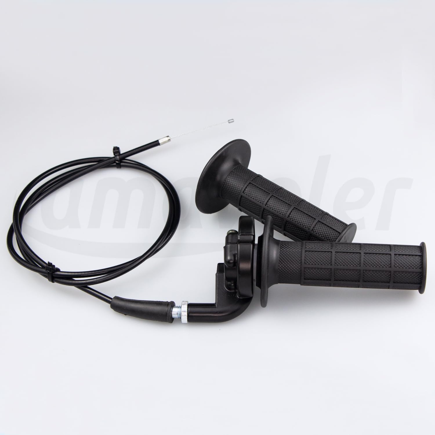 Empuñaduras de mango del acelerador (para barra de mano de 0.866 in) y cable del acelerador (50 pulgadas) piezas de repuesto para ATV Quad Pit Bike