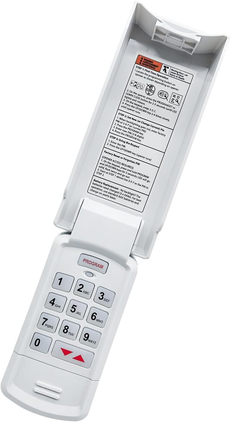 GK-R – Teclado para abridor de puerta de garaje Genie, compatible con todos los abridores de puertas de garaje Geniearriba, reemplaza 37332R GK-BX,