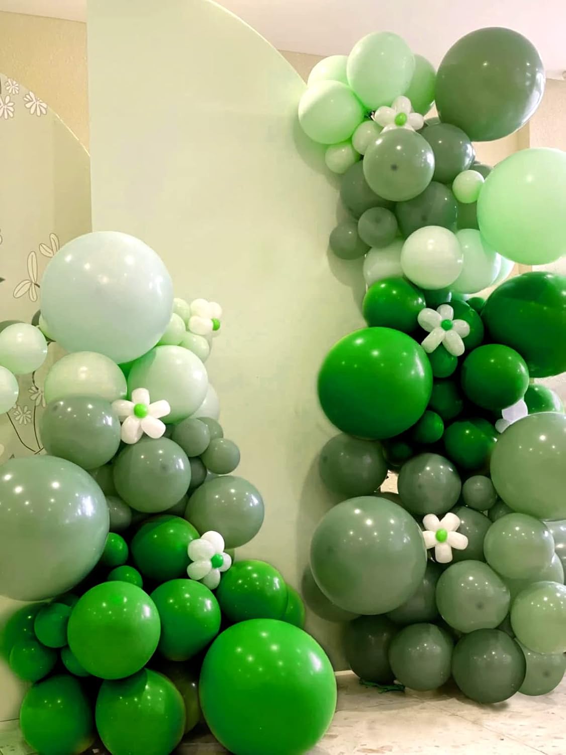 Globos verdes de 12 pulgadas, paquete de 50 globos de látex verde para fiesta, calidad de helio, para cumpleaños, graduación, baby shower, selva,