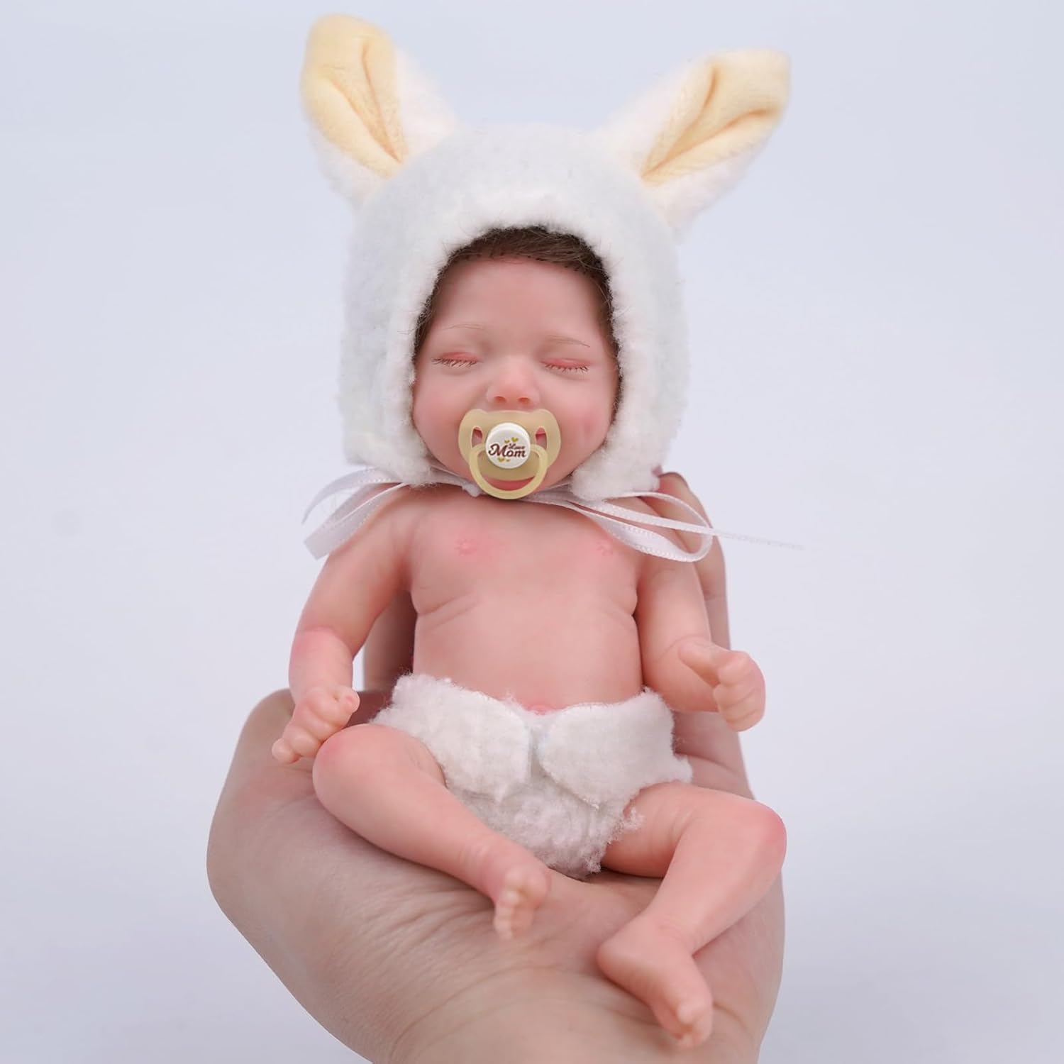 BABESIDE Muñecas de bebé Reborn en miniatura de cuerpo completo de silicona, cuerpo suave de 6 pulgadas, mini muñecas de bebé recién nacidas