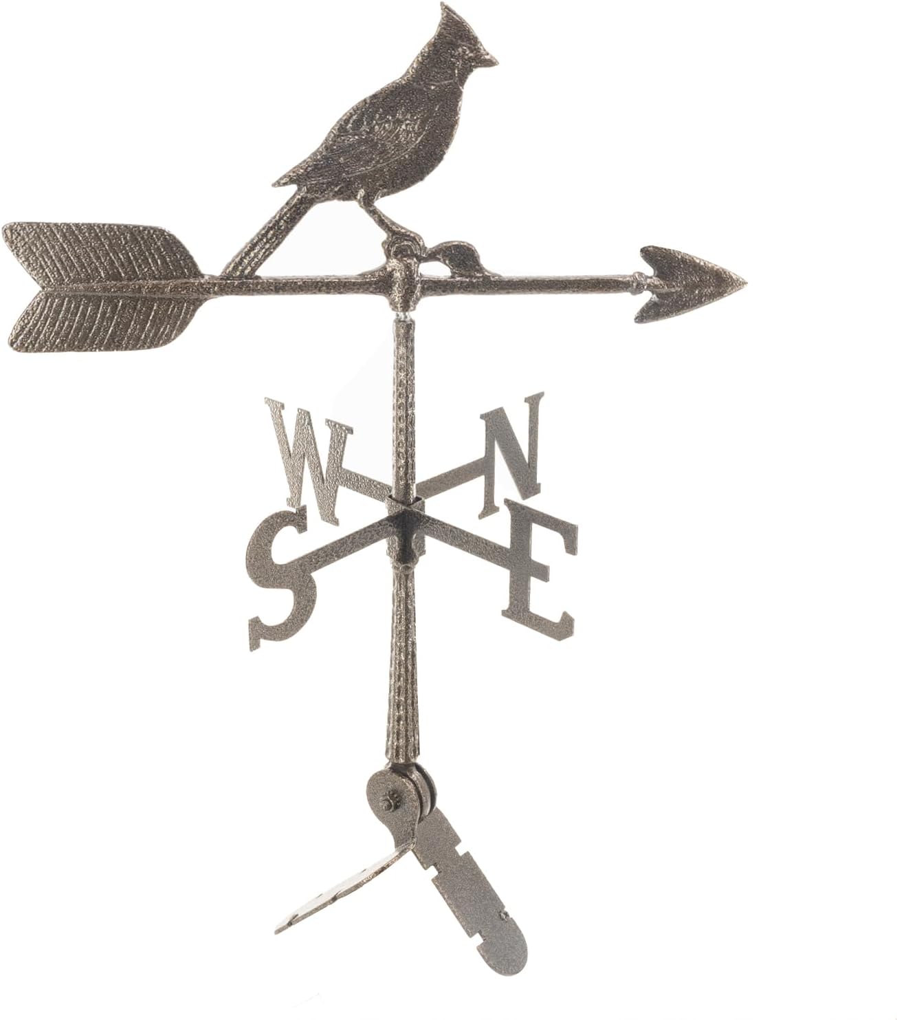 Veleta cardenal de aluminio de 24  – Veleta al aire libre con adorno – Decoración de techo de metal – Montaje incluido (4 a elegir) – Veleta de