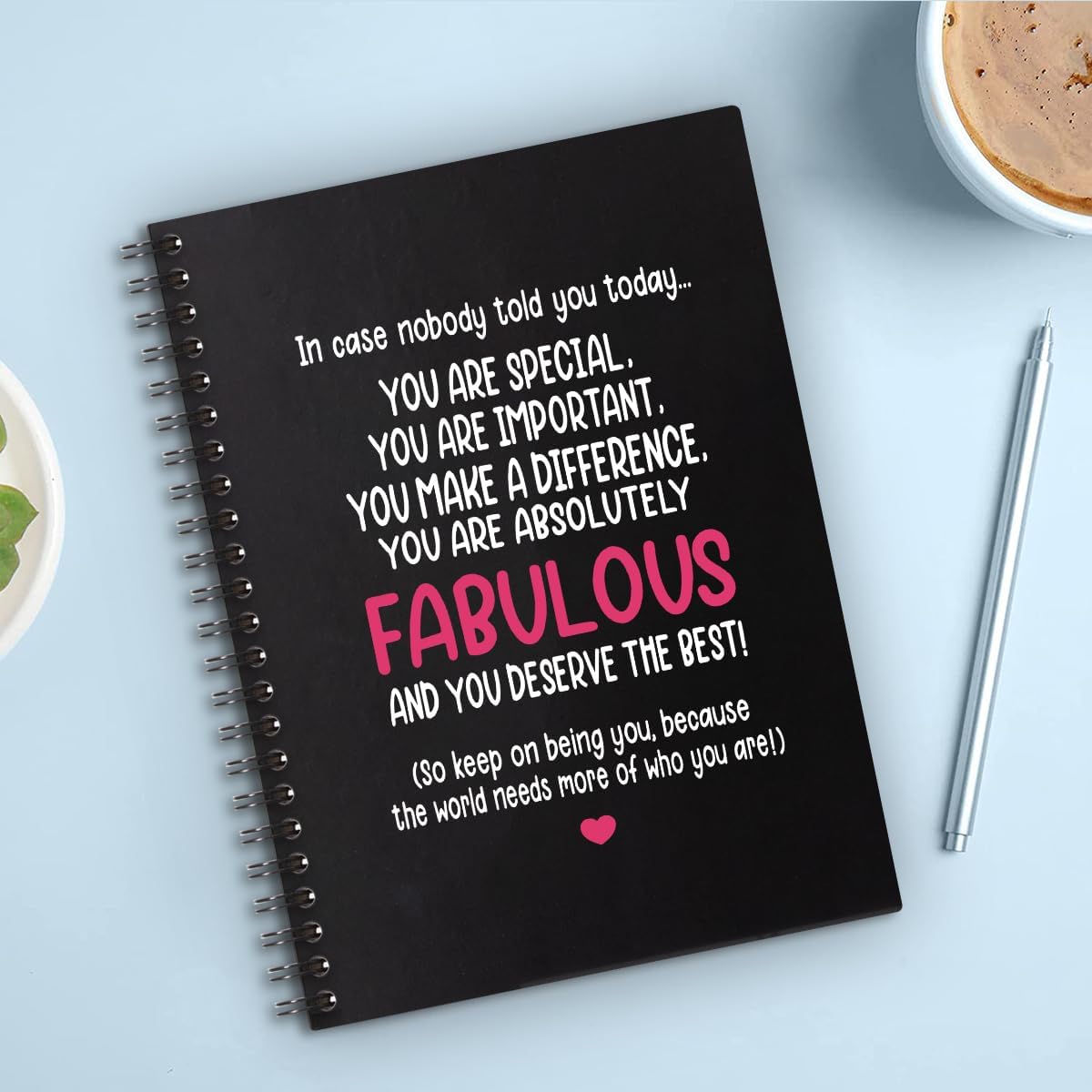 Cuadernos en espiral en blanco de tapa dura de 160 páginas, regalo inspirador para amigos, compañeros de trabajo, regalo de agradecimiento para