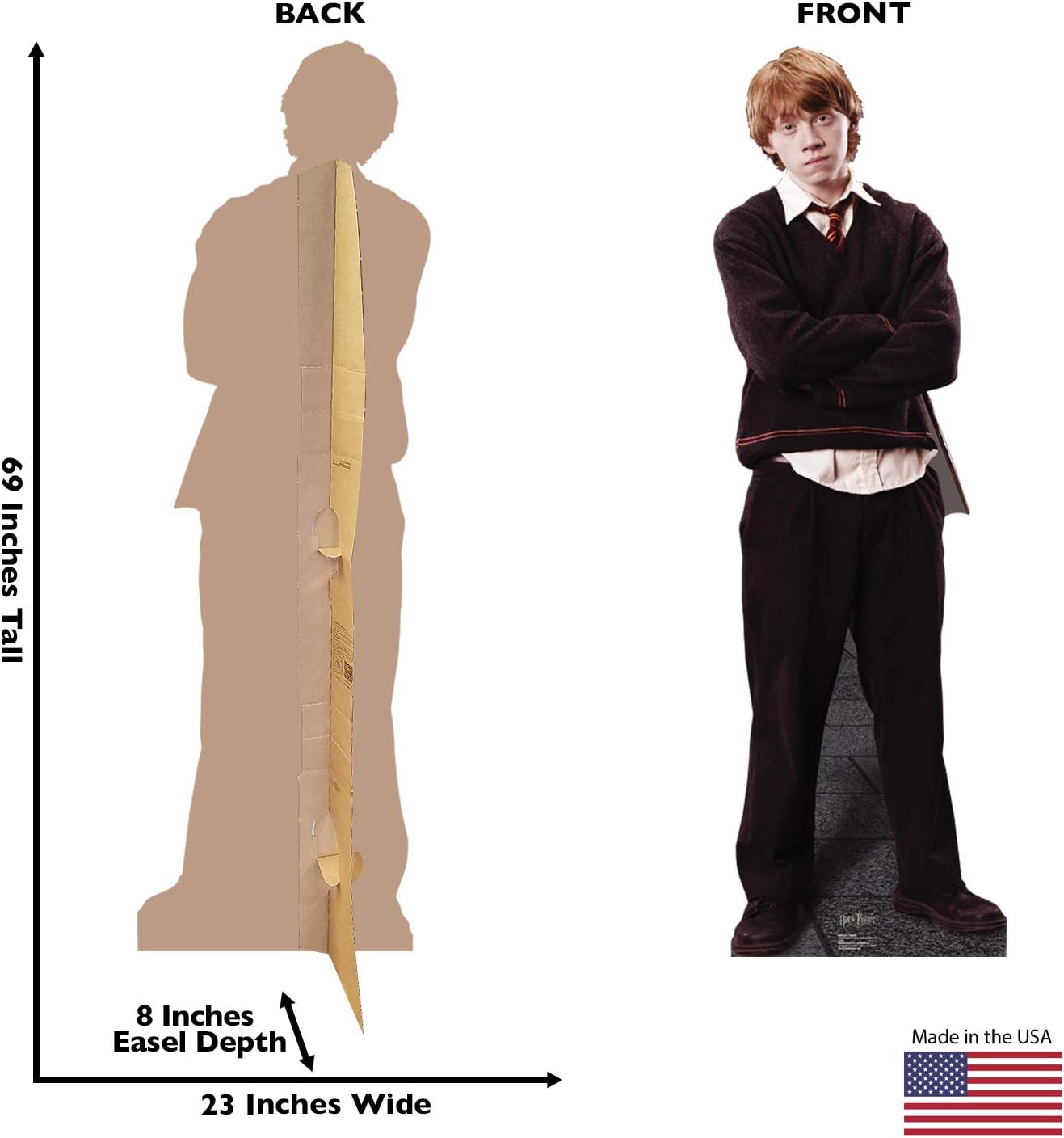 Figura de cartón vertical tamaño real con gráficos avanzados de Harry Potter y la orden del fénix, talla única