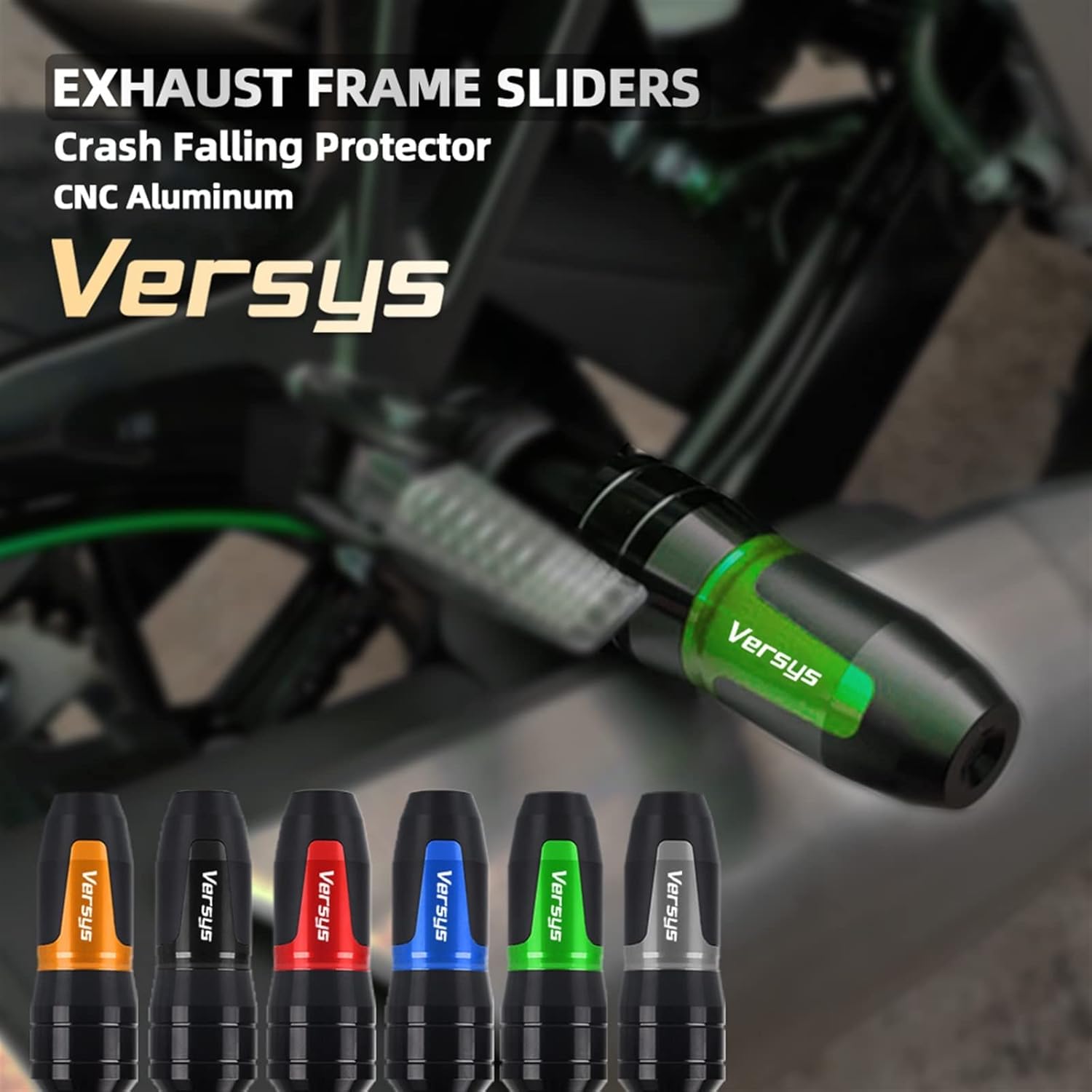 Para Kawasaki Versys650 Versys1000 Versys 650 1000 Motocicleta CNC Accesorios Marcos de Escape Sliders Crash Pads Protector Falling Protector (Color