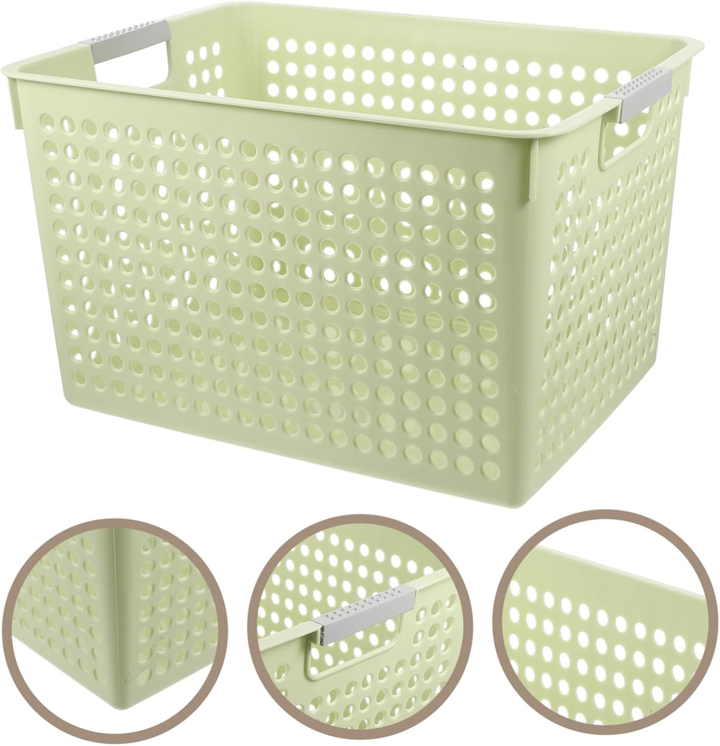 Cesta de almacenamiento de plástico, cestas de plástico para almacenamiento de ropa, organizador de ahorro de espacio, organizador de artículos de