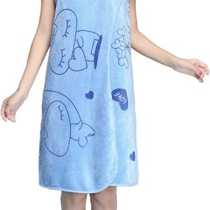 MYKOMI Toallas de baño para mujeres y niñas, bata de baño de microfibra ligera de verano, encantadora falda de baño para adultos, pijama MYKOMI Toallas de baño para mujeres y niñas, bata de baño de microfibra ligera de verano, encantadora falda de baño para adultos, pijama