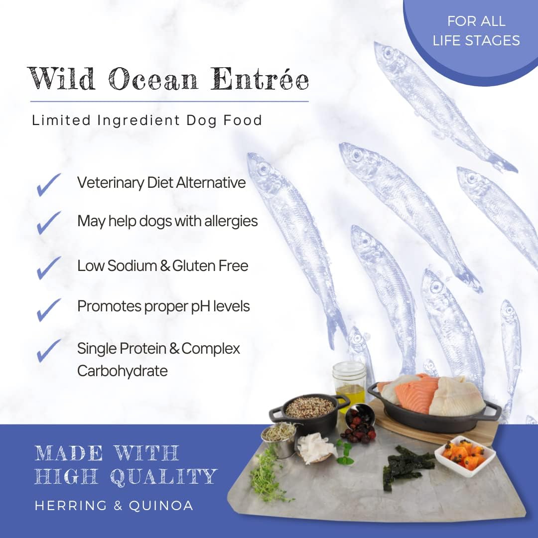 Canine Caviar Wild Ocean – Alimento holístico alcalino para perros con ingredientes limitados, para todas las etapas de la vida, sin gluten, comida