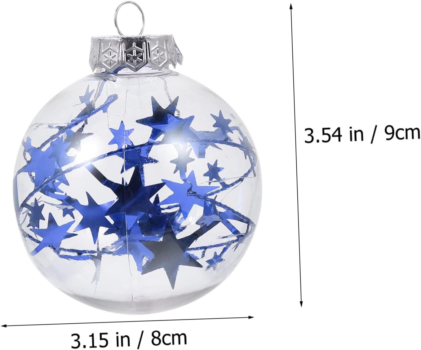 Abaodam 2 Boxes Christmas Ball Pendant Hanging Christmas Balls Decorations Glitter Christmas Ball Christmas Tree Flower Garland Decorations