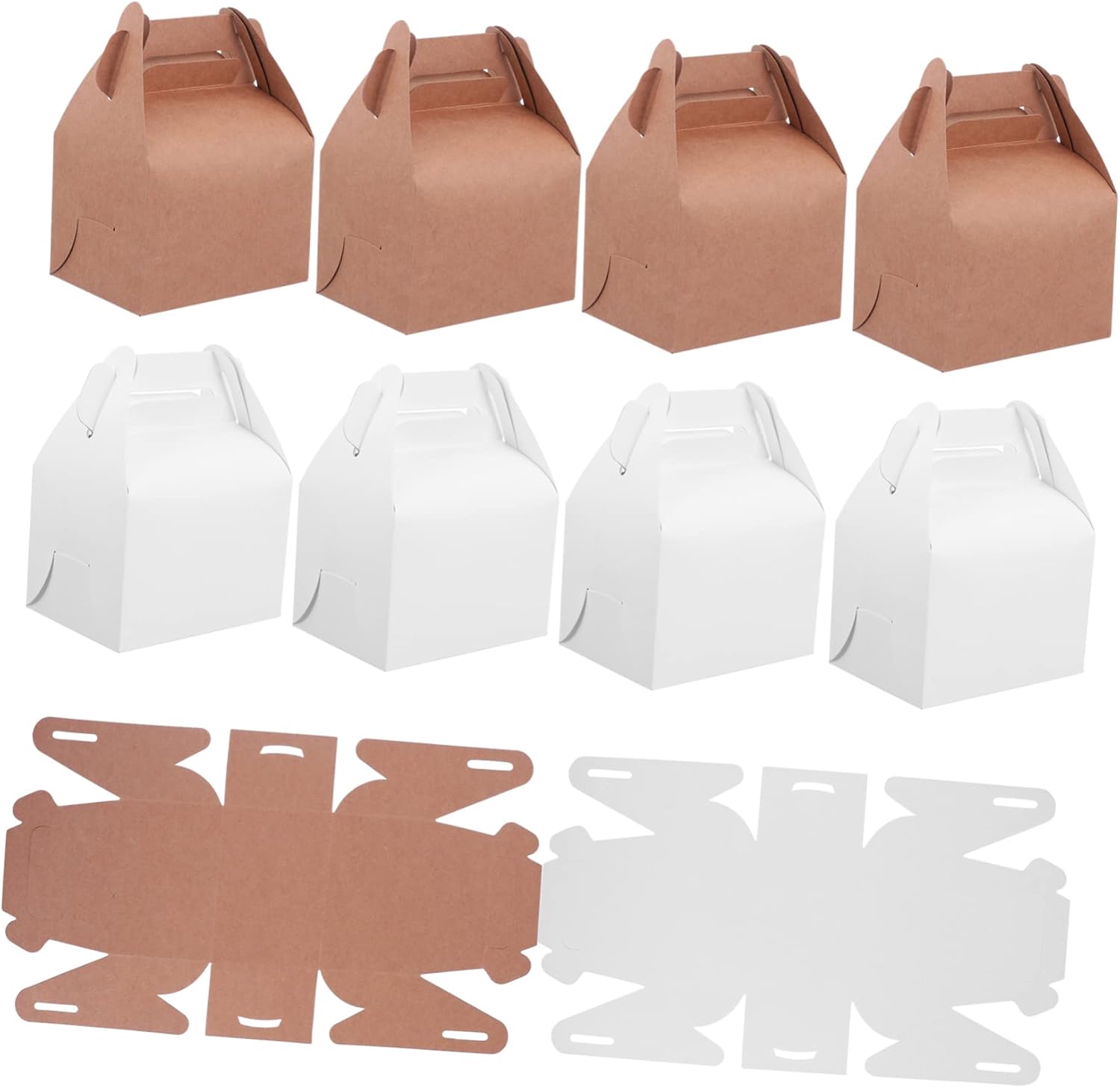Hohopeti 10 Pcs cake kraft paper Food Treat Case Cupcake Carriers Holder cupcake cases cupcake container Muffin container Donuts container candy
