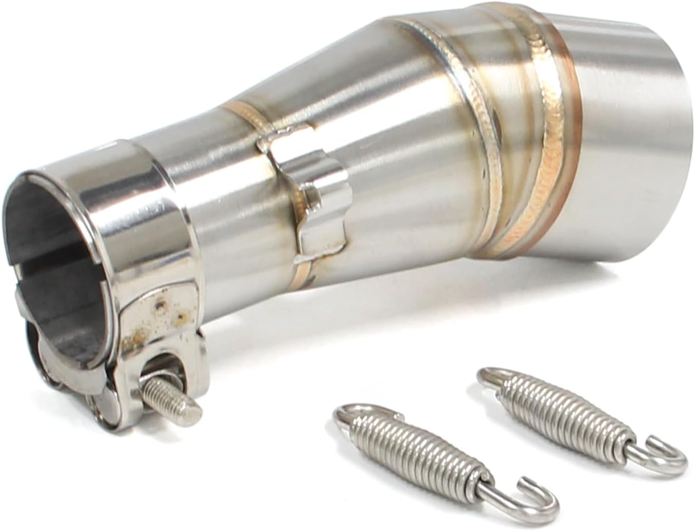 Tubo de escape de motocicleta, adaptador de escape, tubo de conector de silenciador con abrazaderas y adaptadores adecuado para Kawasaki Ninja 250