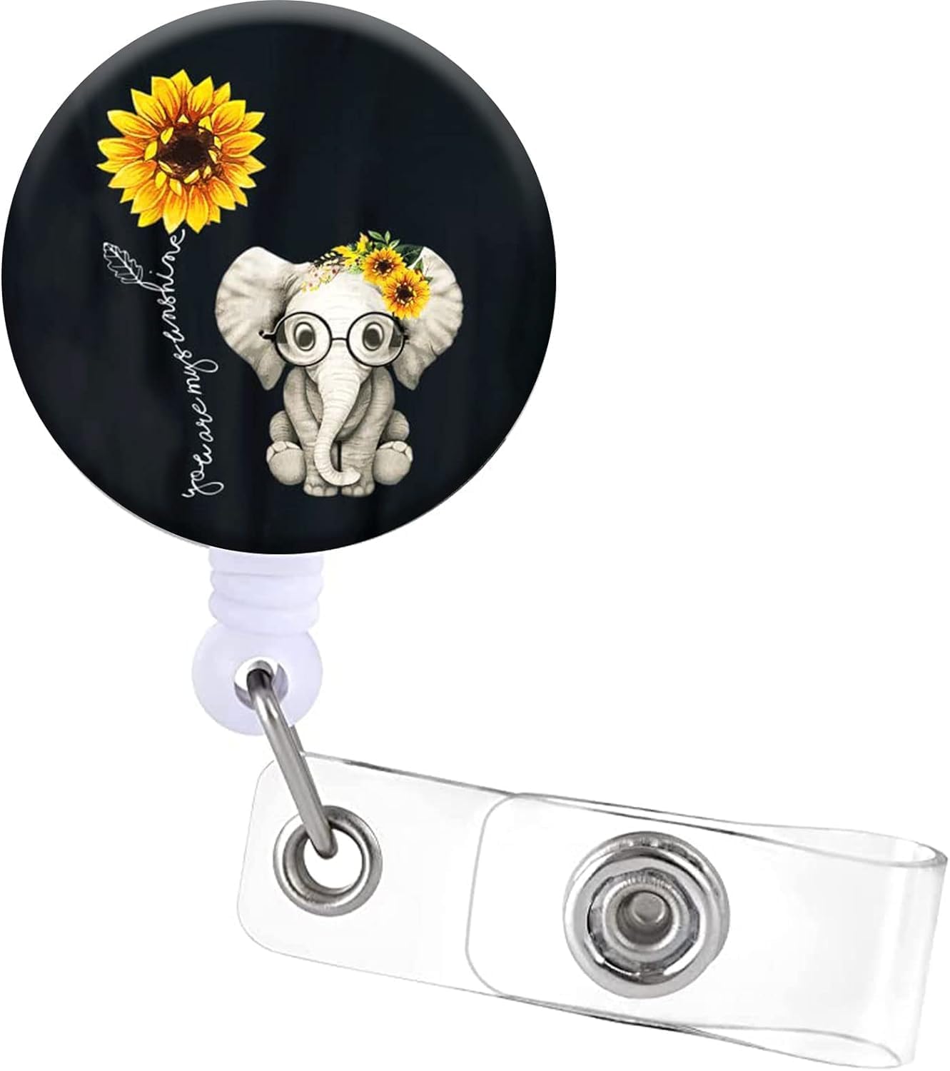 Lindo soporte para insignias, carretes de insignias, llavero retráctil resistente con clip, divertidas etiquetas de nombre de enfermera, tarjeteros