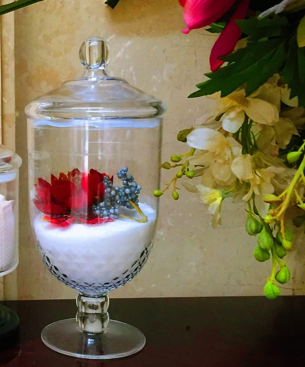 Tarro de boticario grande con tapa hermética en acrílico de alta calidad, decorativo para bodas, bufé de dulces, resistente a roturas y sin BPA, 52