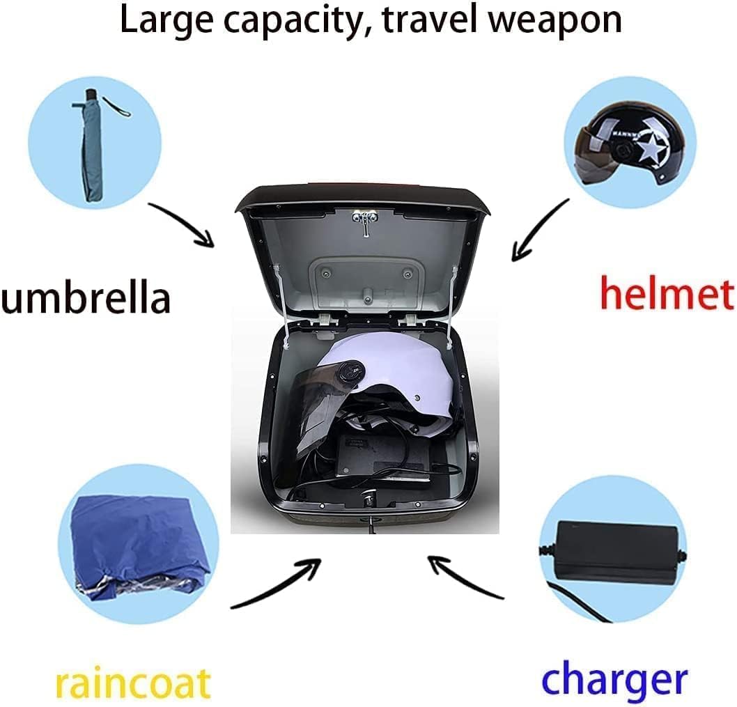 Funda superior para motocicleta, caja trasera para motocicleta, maletero, motocicleta, scooter, caja de equipaje de cola, funda de almacenamiento
