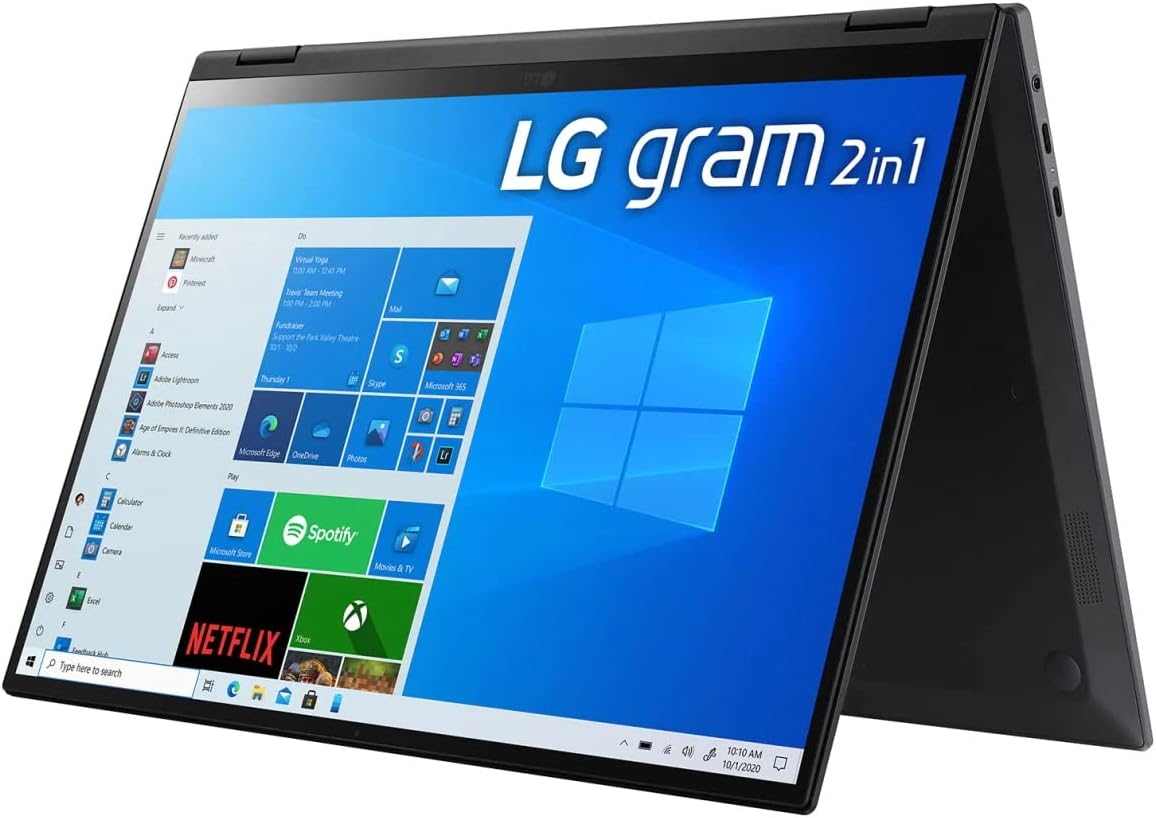 LG Gram – Laptop con pantalla táctil IPS WQXGA (2560×1600) de 16 pulgadas, Intel i7-1165G7 de 4 núcleos, gráficos Intel Iris Xe, teclado