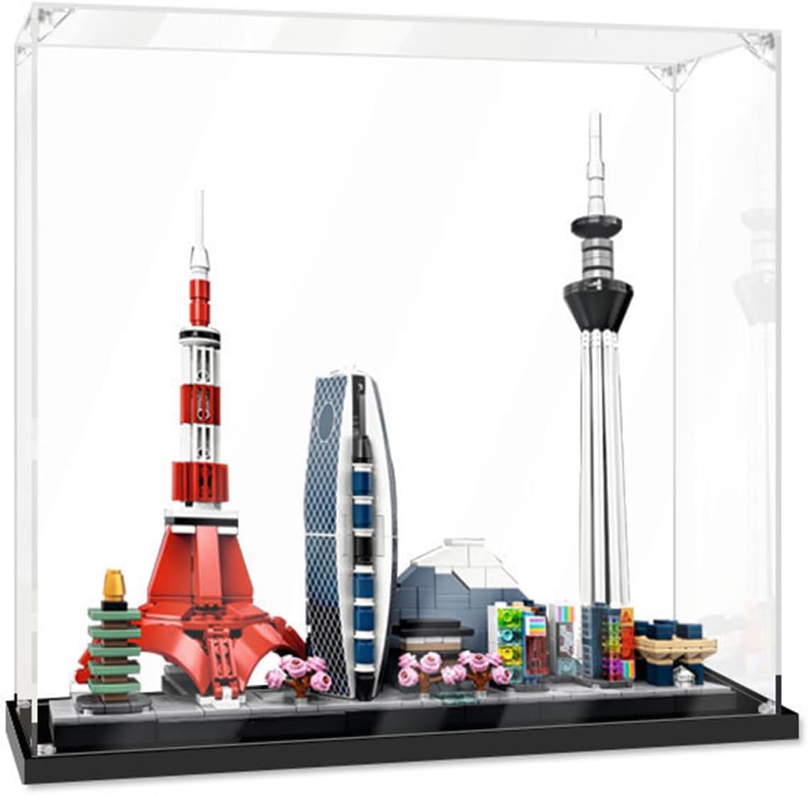 Vitrina de acrílico para Lego 21051 Tokyo Skyline, a prueba de polvo transparente vitrina (juego no incluido) (0.079 in)