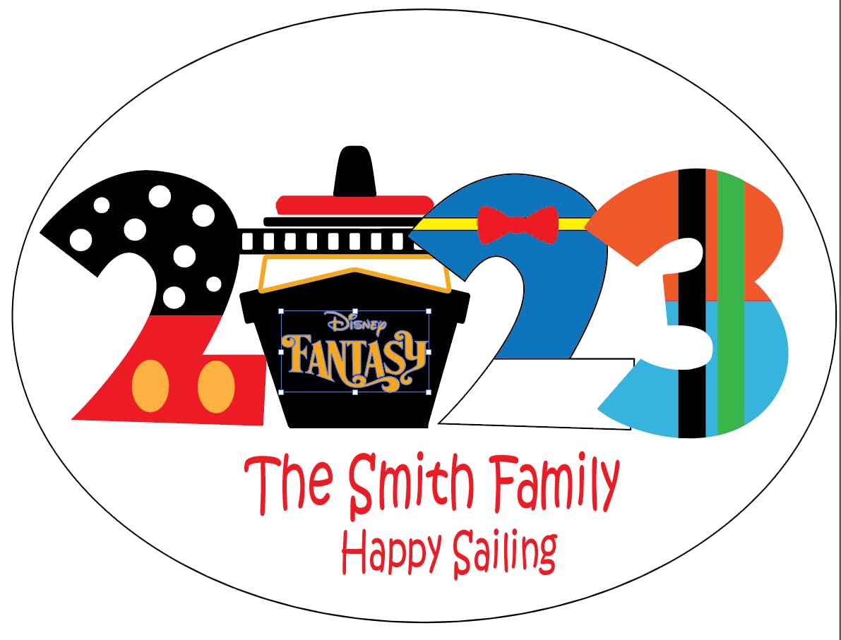 Magical World Choose Your Year Magnet Decoration Customized for your Stateroom Door on your Disney Cruise, Carnival, Royal Caribbean, etc