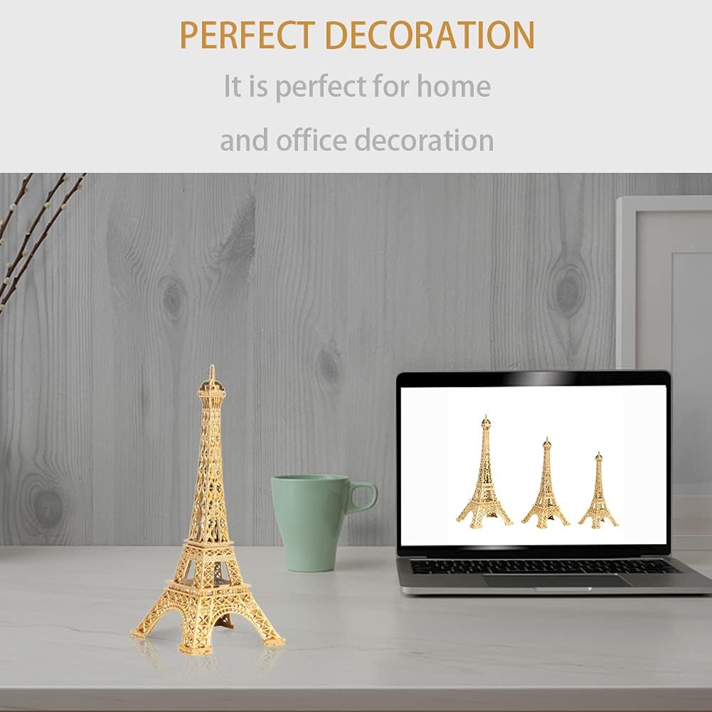 Estatua de la Torre Eiffel, modelo de arquitectura romántica de París, decoración de la torre Eiffel, kits de construcción de metal Francia Torre